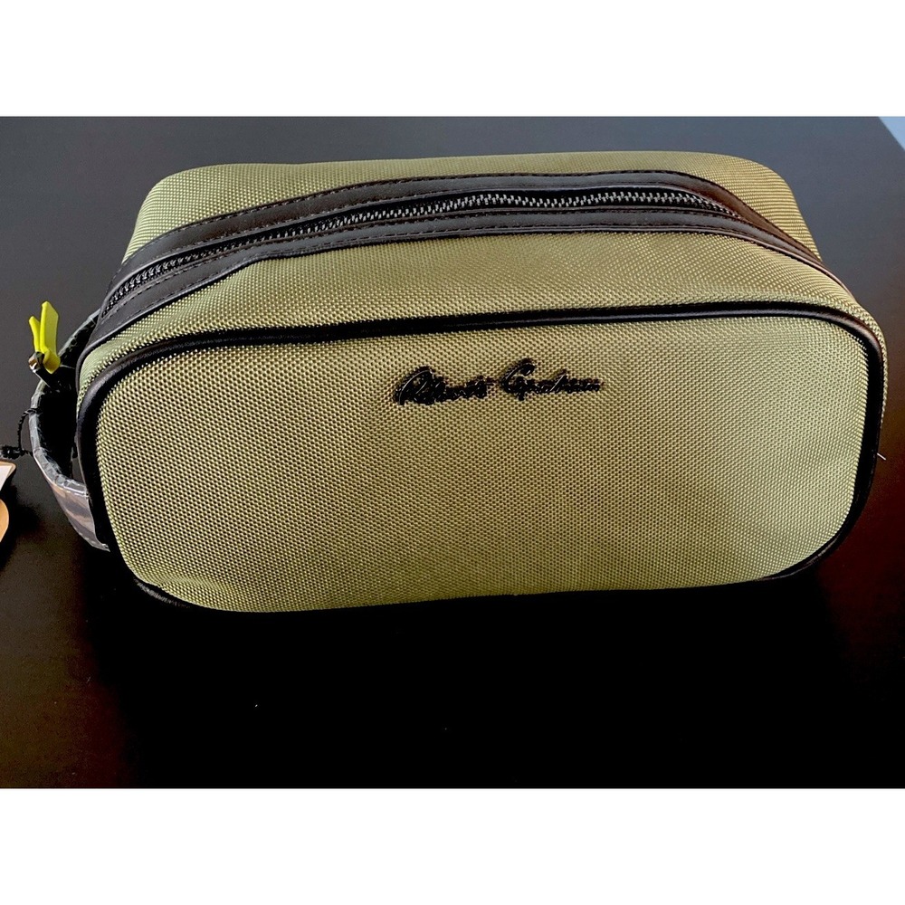 NWT Robert Graham‎ Mens Toiletry Bag Cosmetic Green Hydrus Max Ditty Bag
